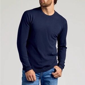 True Classic Dressy Crew Neck Sweater Navy M